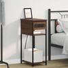 Nightstand Brown Oak Look 41 X 28 X 76 Cm Engineered Wood