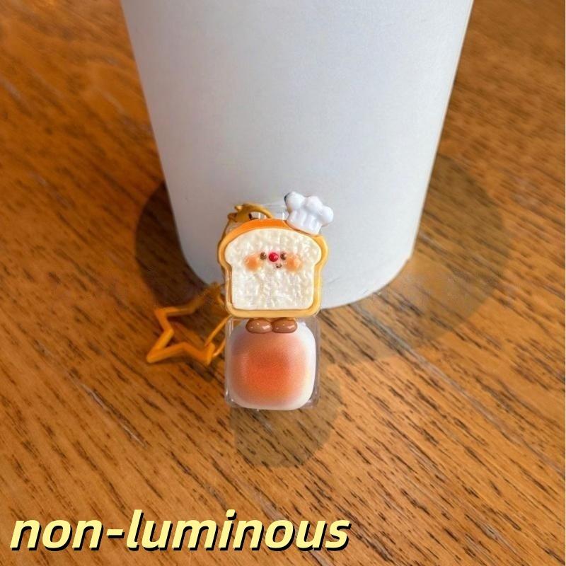 Funny Cute Bread Keycap Clicker Stress Relief Mini Fingertip Decompression Keychain for Teen Birthday Gifts