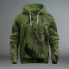 Winter New Sweater European and American Style Lion Animal 3D Three-dimensional Printing Pattern Large Size Loose Sweater