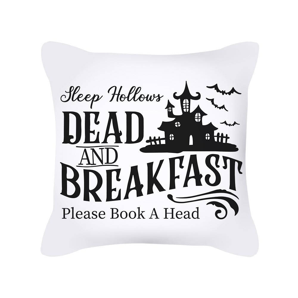 Halloween cartoon pumpkin moon bat house decoration pattern pillowcase bedroom living room sofa cinema car garden pillowcase