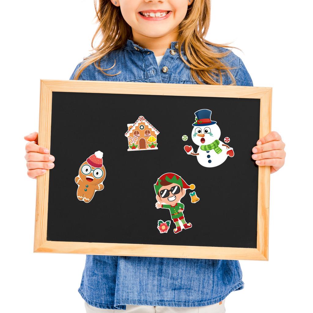 Engaging Cartoon Christmas Puzzle For Children With Colorful Stickers For Endless Fun
