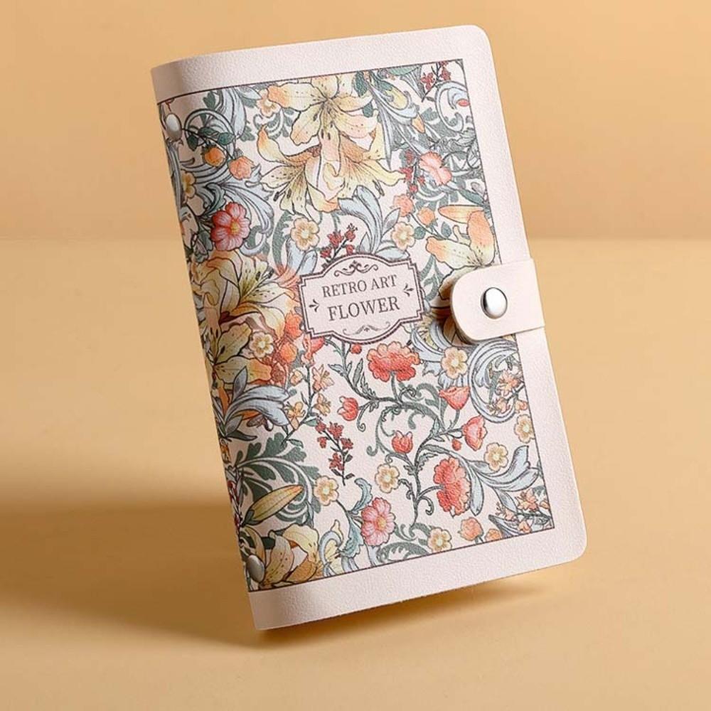 Anti-splash Water Cash Budget Ledger A6 Leather Savings Book Button Notebook for Money  Office