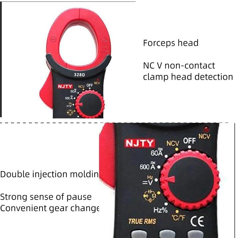 1 PC TY328D AC and DC Clamp Meter Multimeter Digital Display Clamp Current Current and Voltage Meter