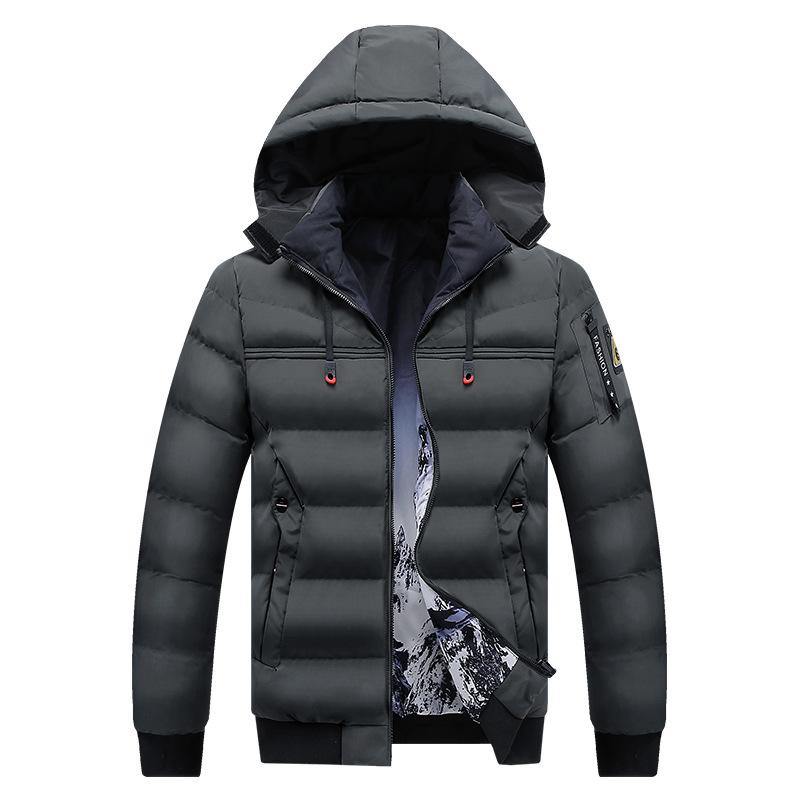 

Новые осенне-зимние стили для мужчин, носящих двусторонние хлопковые куртки. Трендовые, модные, свободные и универсальные двусторонние хлопковые куртки L