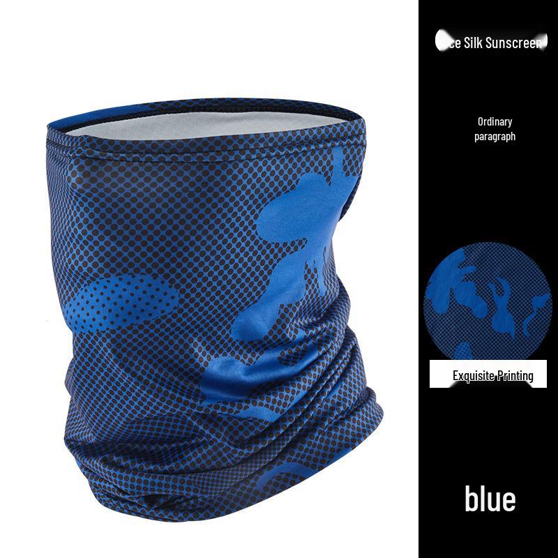 Protection Été Homme Soie Glacée Cagoule Intégrale & Tour de Cou - Masque Solaire d'Extérieur Moto & Cyclisme