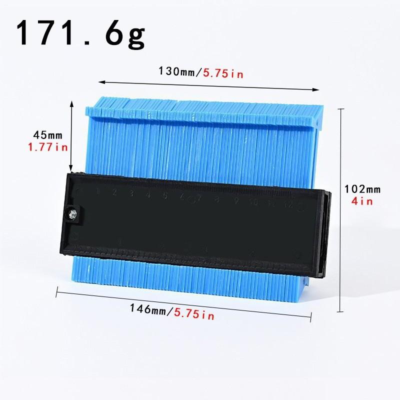 Multi-style Contour Gauge: Irregular Ruler, Lockable Arc Profiler, Widened Measuring Gauge