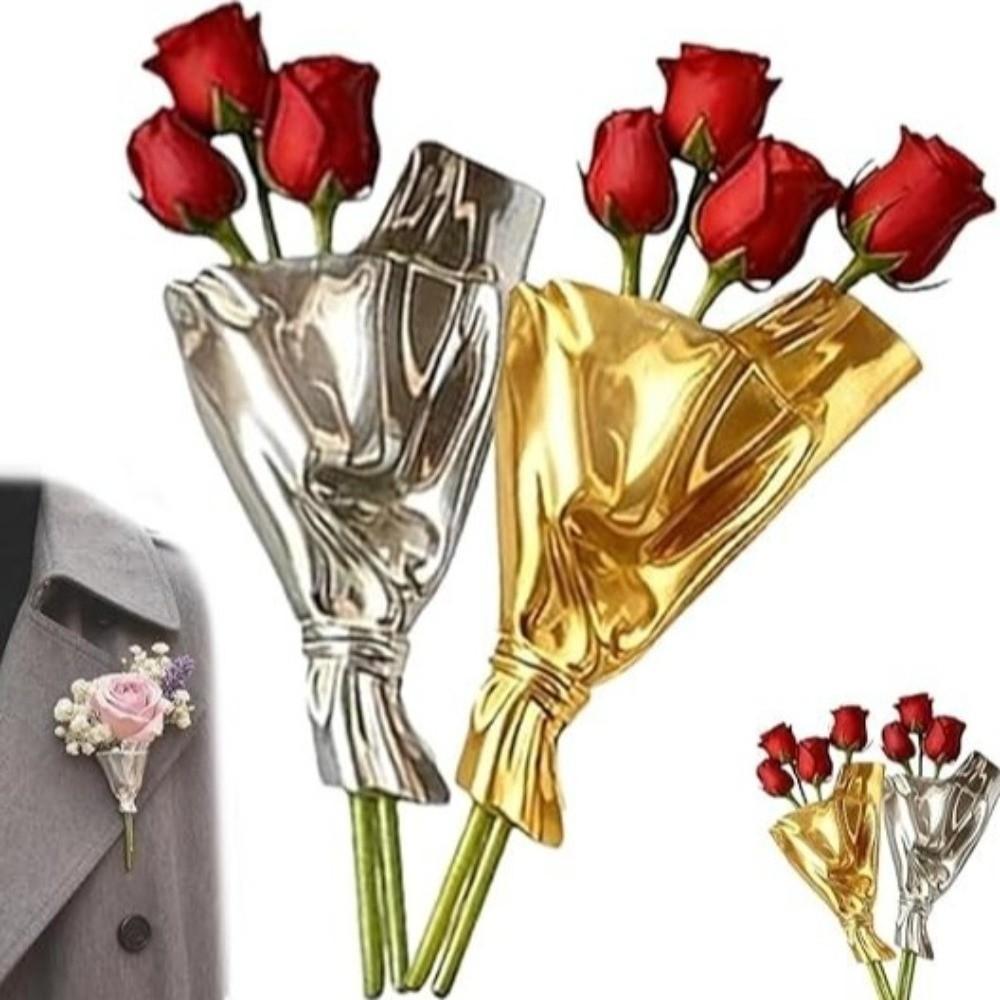 DIY Umělecká váza Brož Nositelné Nositelné Květinový kytice Klip Nová Minimalistická váza Brož