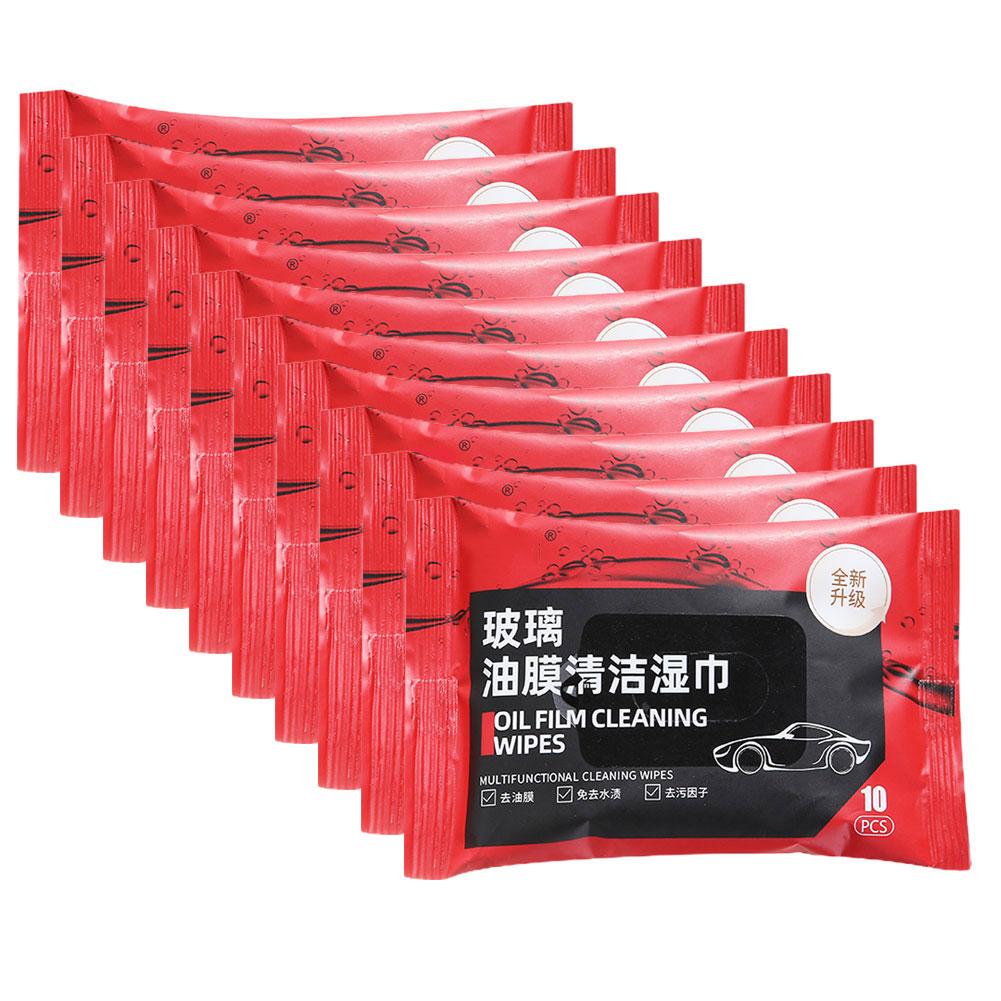 Car Glass Oil Film Removal Wipes  Windshield Glass Cleaner Car Glass Cleaner Wipes Compact Portable Dusting Wipes for Cars
