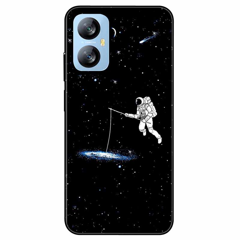 Für Blackview A52 Pro Hülle Handyhülle Stoßfeste Schwarz lackierte TPU Hülle für Blackview A52 Pro Silikon Weicher Bumper A52Pro Süß