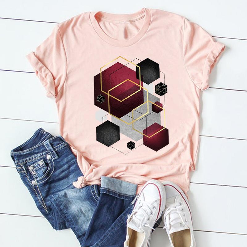 (Asian Size) Watercolor Feather Vintage Bird Women Print Short Sleeve Tee Top Fashion Tshirt Clothing Casual Summer Lady Female Graphic T-shirt