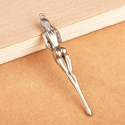 1Pcs Retro Messing Ohr Löffel Tragbare Ohr Reinigung Werkzeug Ohr Wachs Entferner Anhänger