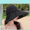 Sun Protection Wide Brim Hat With Breathable Polyester For Women Summer Beach Sun Hat