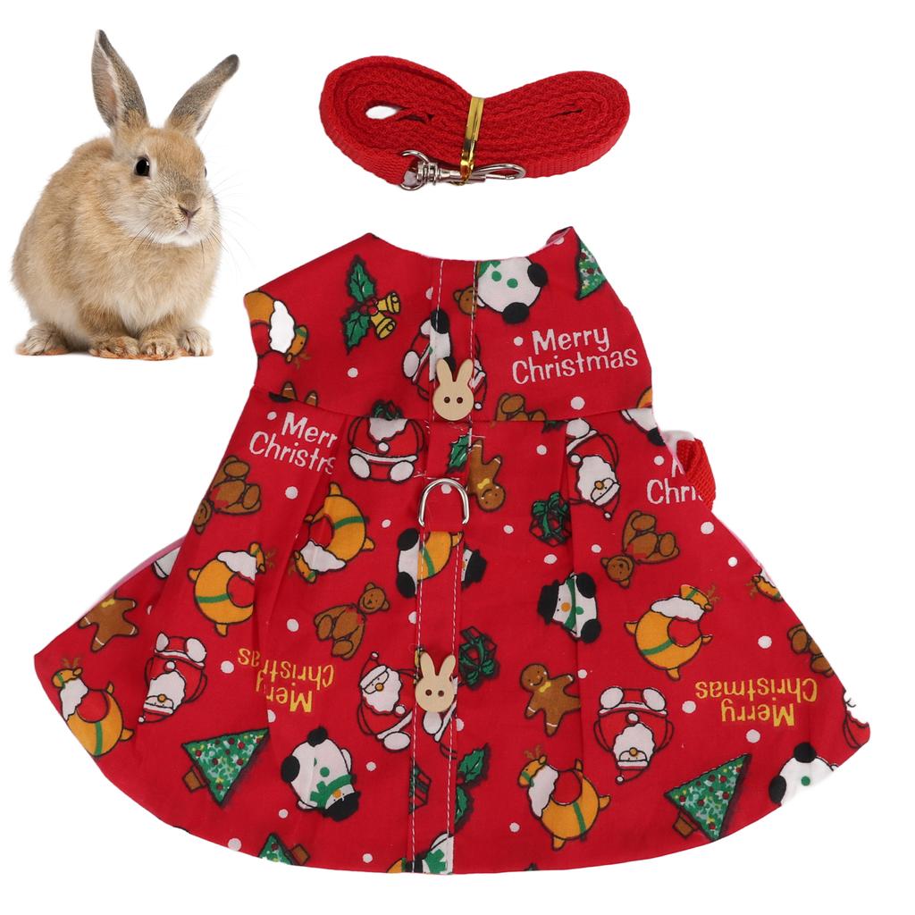 Kaninchenweste Leine Niedlich Verstellbar Atmungsaktiv Hasenkleidung mit Zugseil für Meerschweinchen IgelS