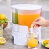 Rotating 3-Compartment Cold Pitcher, Beverage Jug for Cold Drinks and
