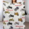New Motorcycles World Throw Blanket Warm Plush Fuzzy Blanket for Living Room