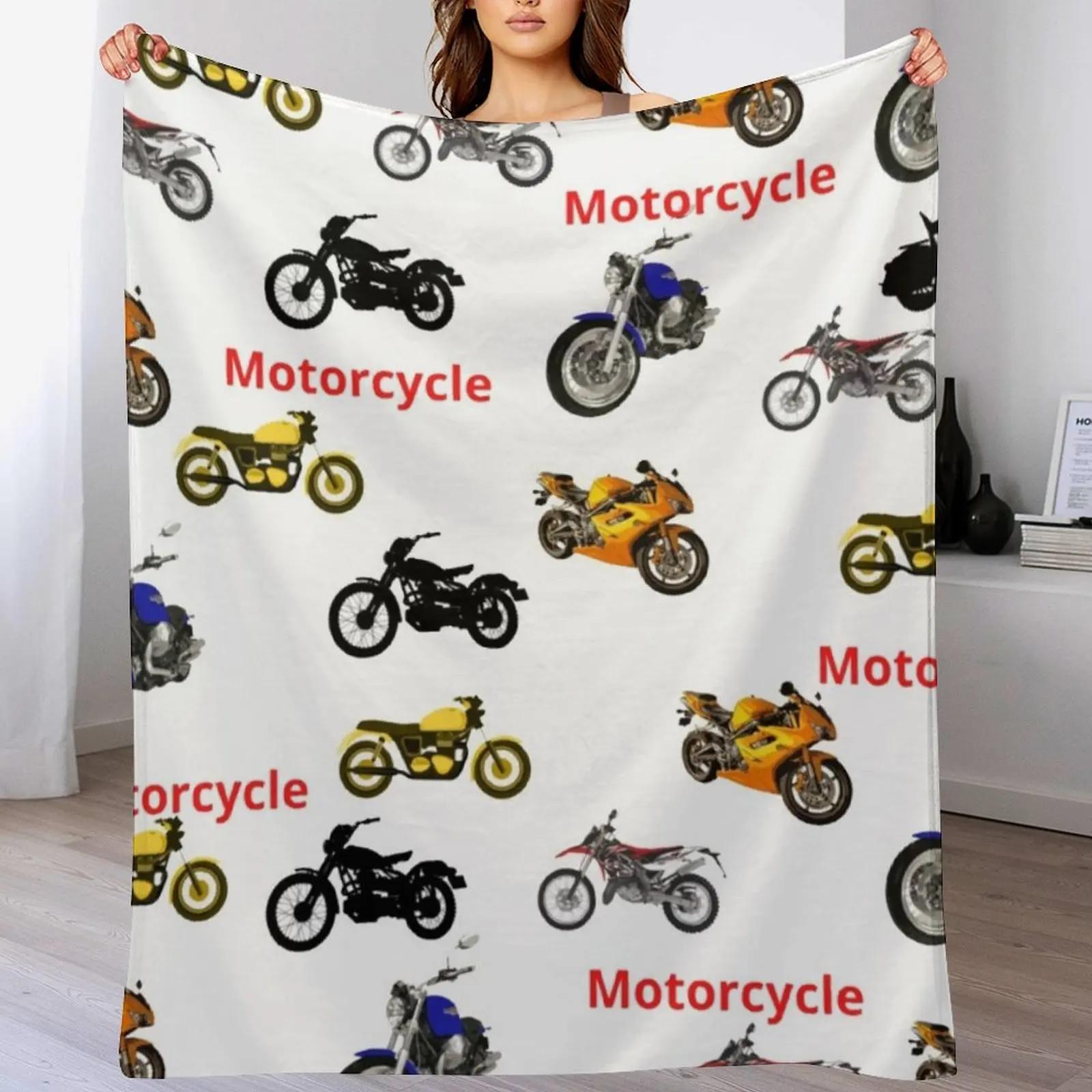 

New Motorcycles World Throw Blanket Warm Plush Fuzzy Blanket for Living Room 102x76cm(40x30in)