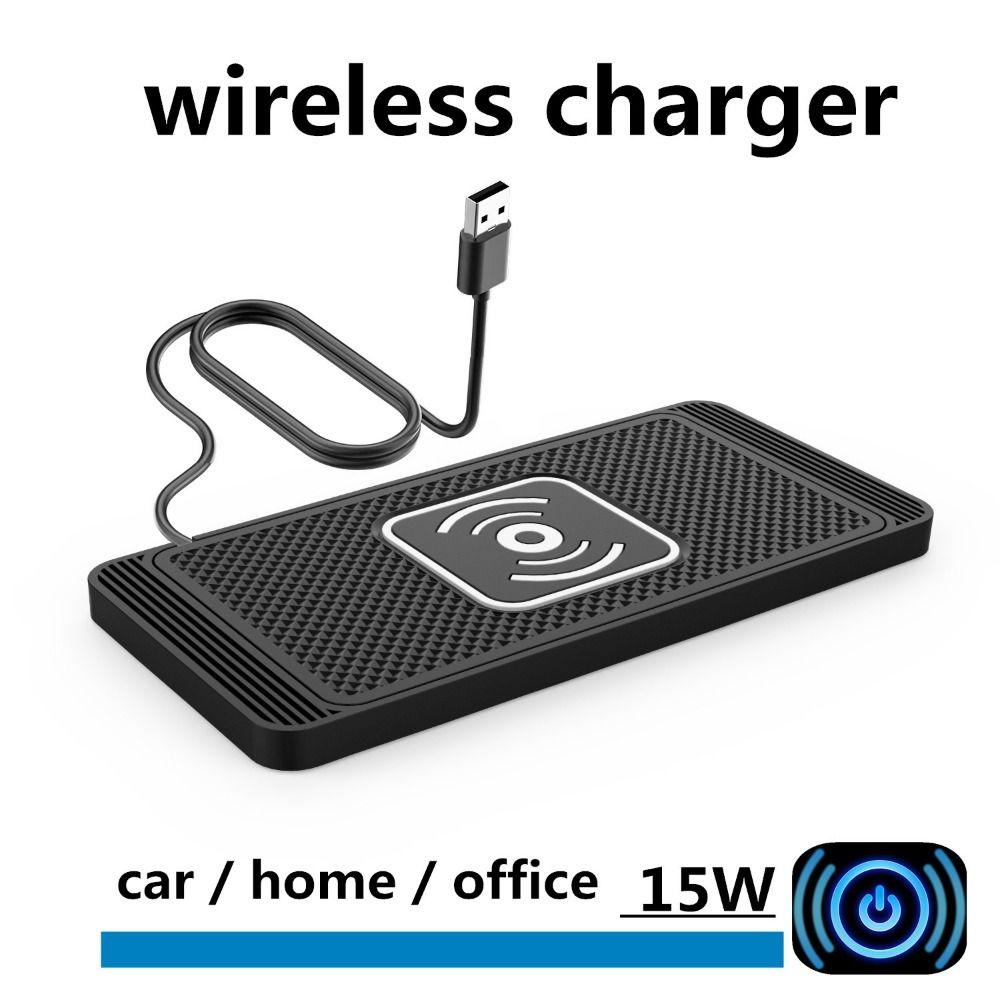 Non-Slip Pad Car Wireless Charger Fast Charging Auto Charging Pad Car Charging Pad  Car Use