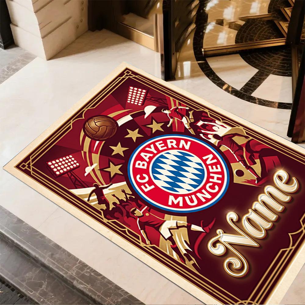 Bayern Munich Fire Art Floor Mat Perfect for Balcony Study room Kitchen Hallway Antislip Carpet Decorate Offices Spiritual Gift