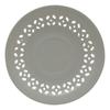 WHITE CERAMIC CUP 260ml WITH OPENWORK SAUCER FOR COFFEE AND TEA