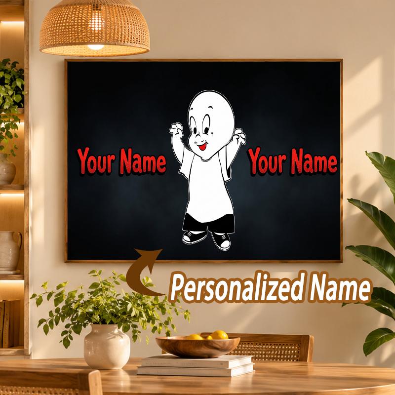 Custom Name Casper the Friendly Ghost 5D Diamond Painting Personalized Full Drill Diamond Art Kit Gift