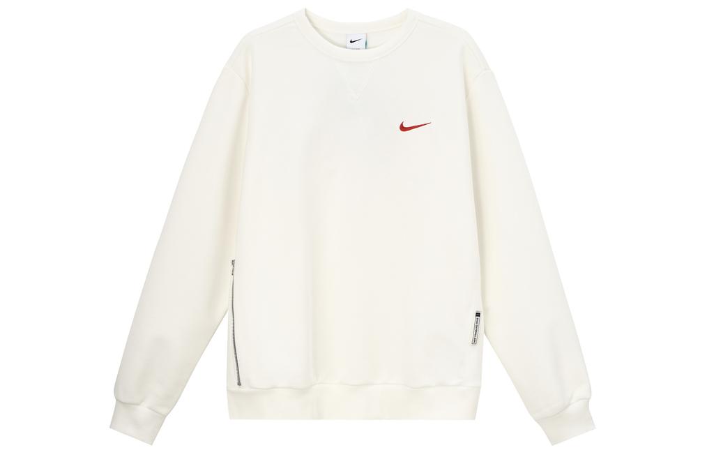 Nike Sweatshirts Men's White Crew Neck Moderate Regular