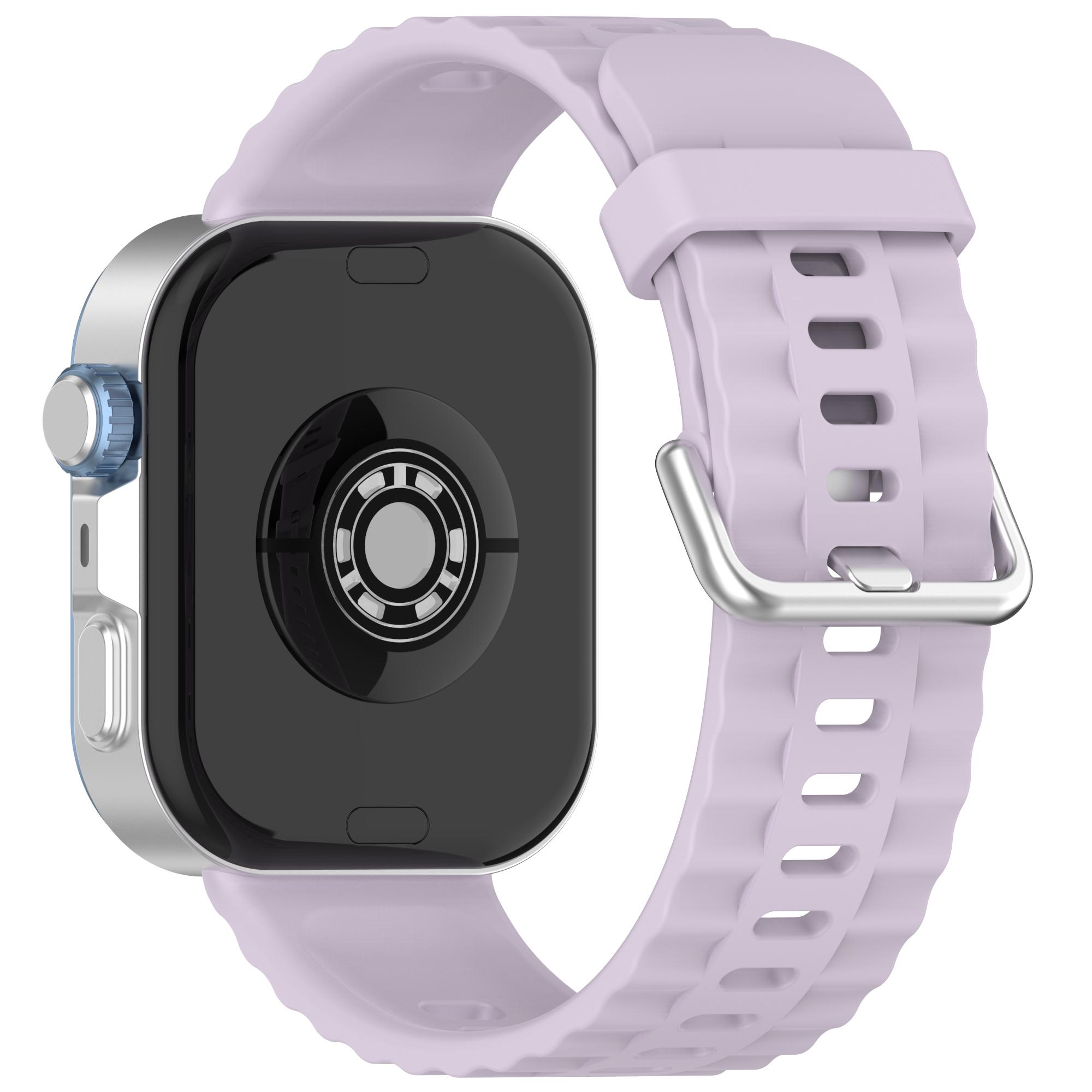 

Silicone Strap with Silver Buckle for Huawei Watch Fit 4 Pro/4/3 Breathable Watch Band F