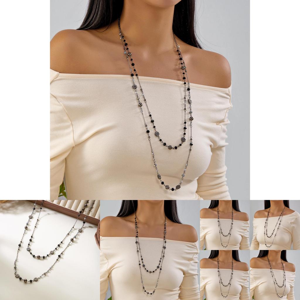 Elegant Necklace Multilayer For Women With Vintage Antique Finish Gift Idea