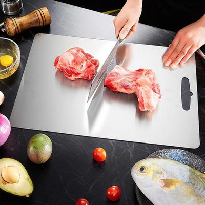 Stainless Steel Cutting Board Heavy Duty Chopping Board Non-Slip Design Easy To Clean Surface Scratch-Resistant Various Sizes