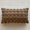 High-end Luxury Cushion Cover Striped PU Sofa Throw Pillow Cover Backrest Bedside Cushion Lumbar Support Throw Pillowcover 2026