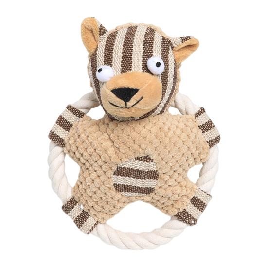 Dog Squeaky Toy Stuffed Plush Dog Toy with Knotted Rope for Puppy Small Middle Large Dogs Teeth Cleaning Boredom