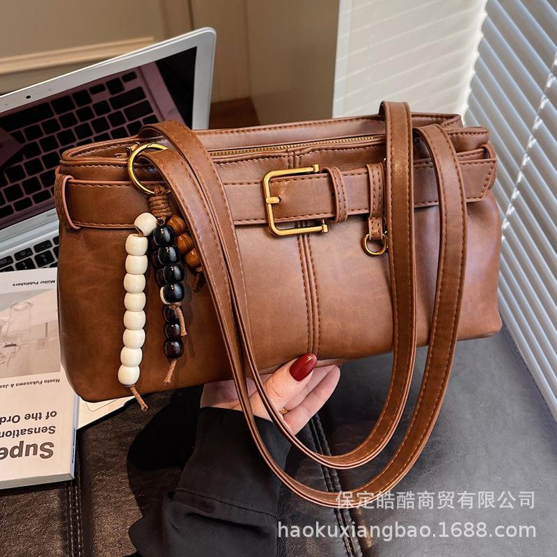 Retro Niche Underarm Bag Women's 2025 New Trendy Fashion Korean Portable Commuter Large Capacity Shoulder Tote Bag