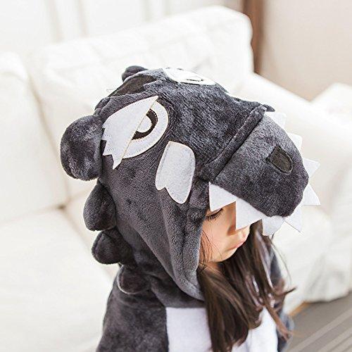 dorawithme Wolf Kigurumi Pajamas for Kids, Animal Cosplay Costume for Halloween and Christmas, Unisex (110cm)