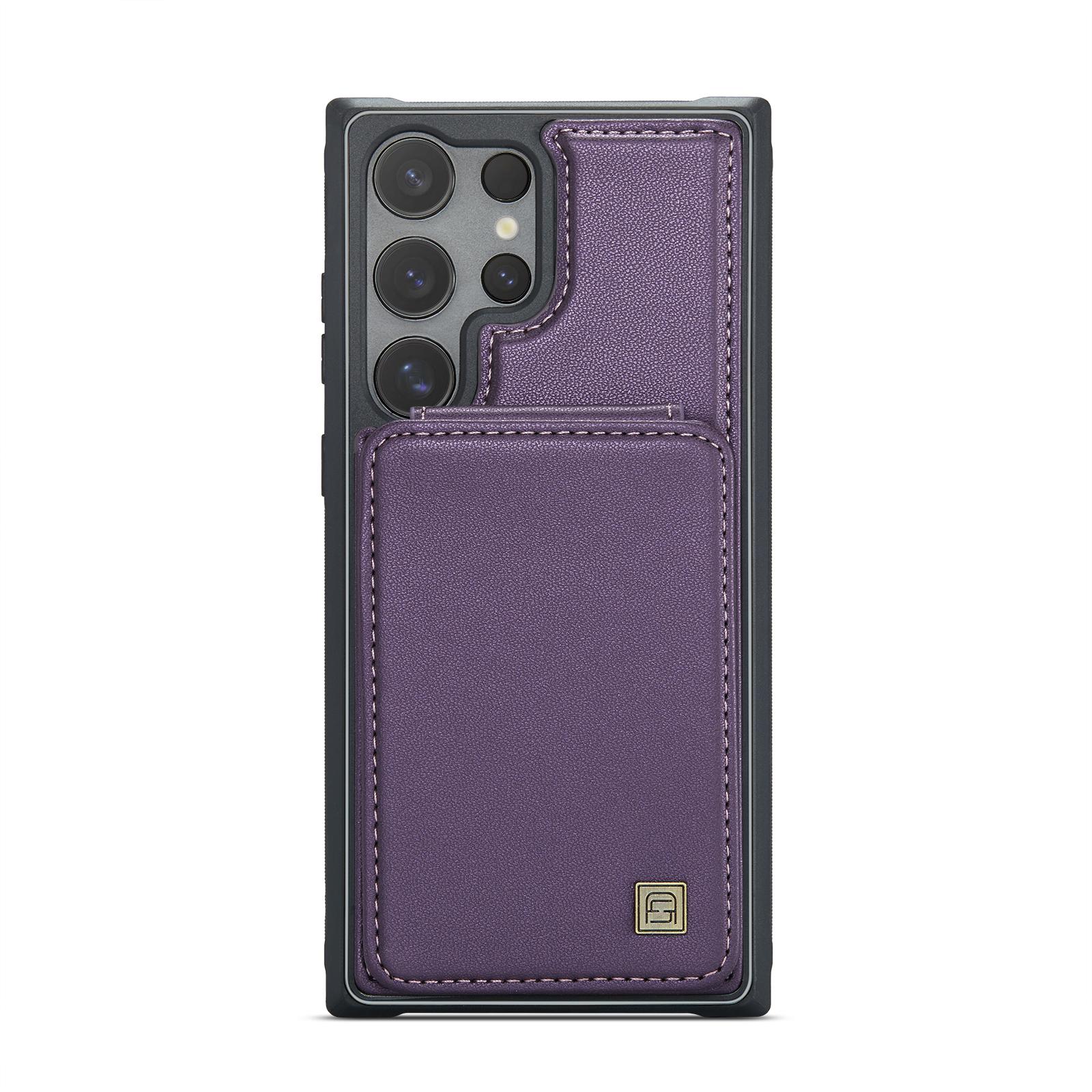 

Для Samsung Galaxy Series.Galaxy S21 S22 S23 S24 S25 A53 A73 A14 A24 A34 A54 A15 A35 A55 A16... Чехол для телефона из искусственной кожи премиум-класса с функцией удержания карт Samsung Galaxy A56 фиолетовый