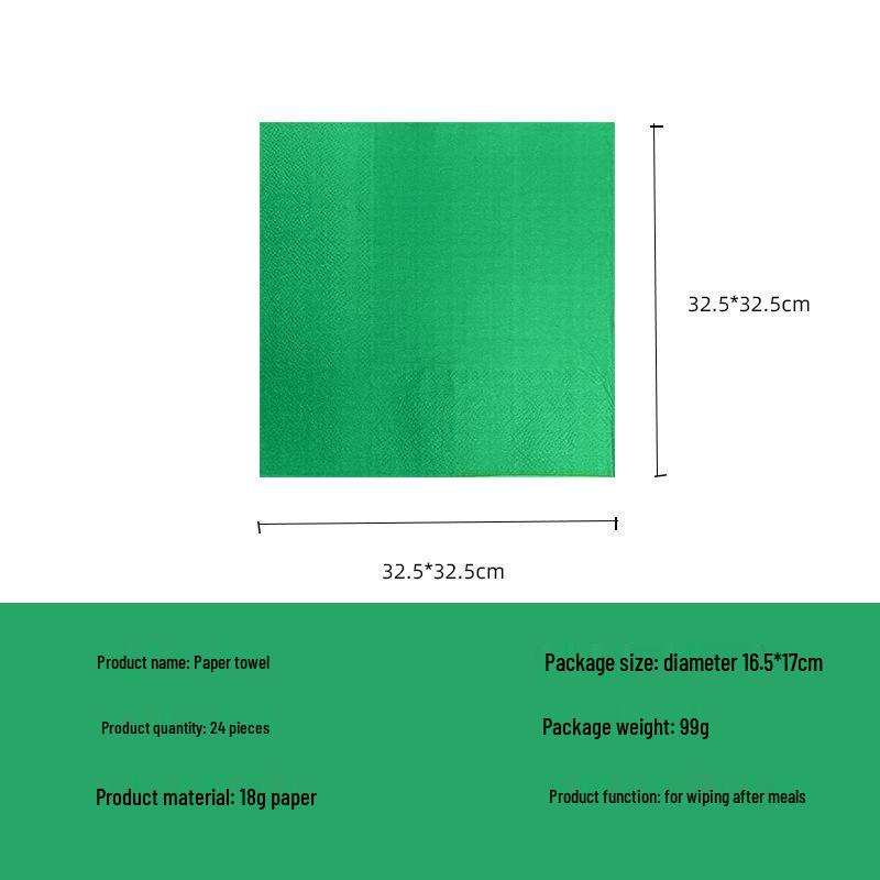 Emerald Green Disposable Tableware Set: Plates, Cups, Napkins