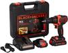 BLACK+DECKER Cordless Drill Driver DIY Power Tool, Drilling and Fastening Tool, 18V Lithium Battery (2 Included) BDCDD186K2
