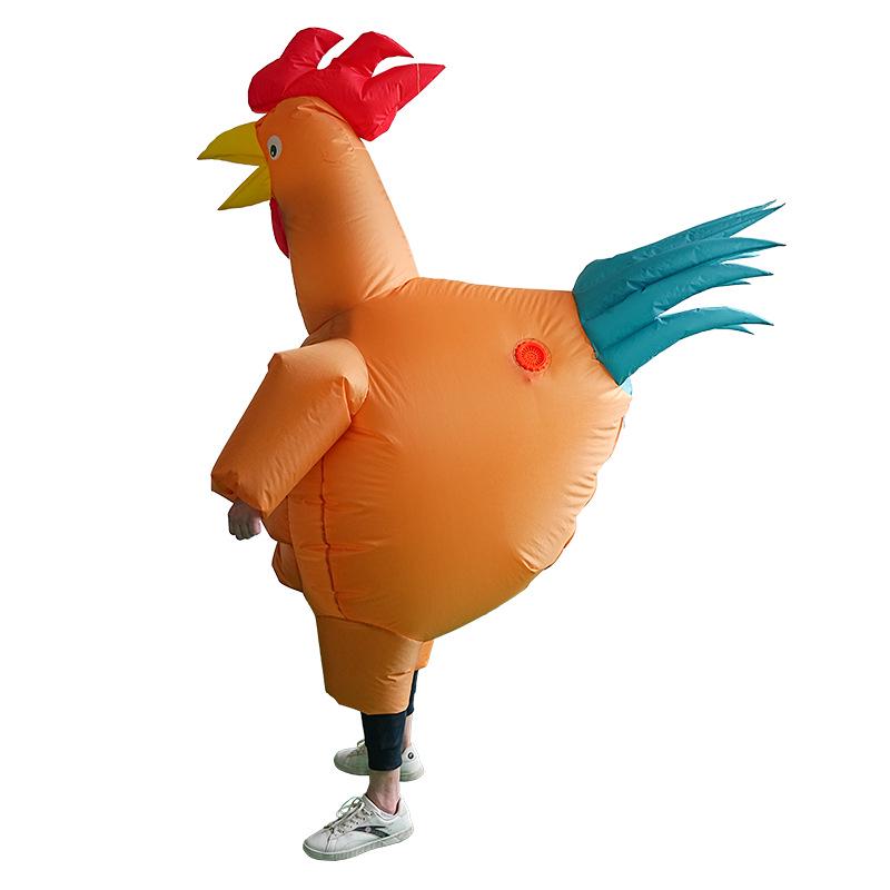 Pineapple Chicken Inflatable Costume - Funny Rooster Mascot for Stage Performances