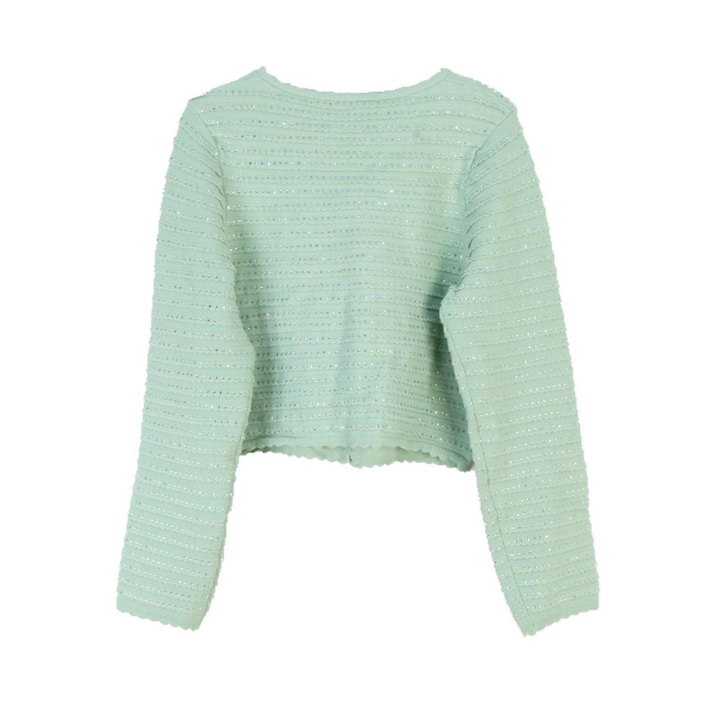 French Round Neck Knit Set: Elegant Fishtail Skirt with Beading, Spring/Summer Style