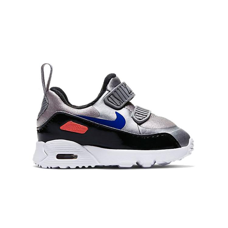 Nike Air Max Tiny 90 Slip on Cushioning Low top Running Shoes Metallic Silver Infant And Toddler 881924-017