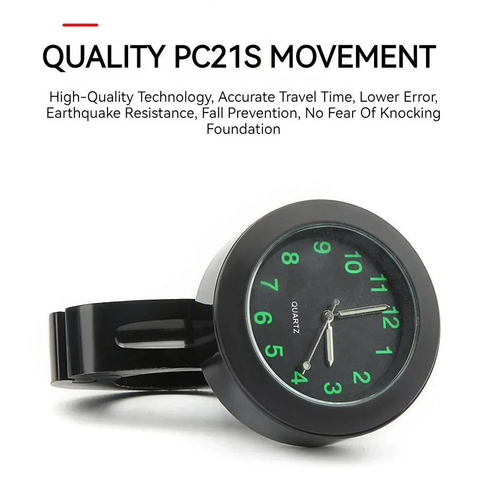 Aluminum Housing Motorcycle Quartz Watch Waterproof Luminous Clock  Scooter Application
