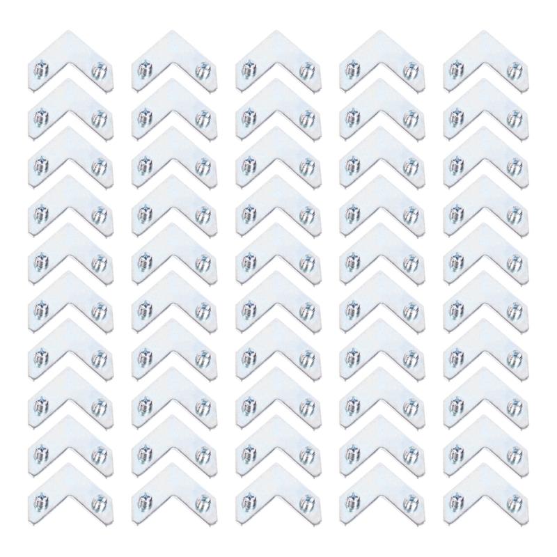 Pack Of 50 Metal Picture Frame Hooks With Screws Designed For Quick Installation In Homes Or Professional Setting