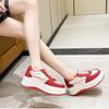 Fashion 6cm 2025 Women's Chunky Sneakers Genuine Leather Casual Women Shoes High Heels Platform Sneakers for Woman Spring Autumn Shoes