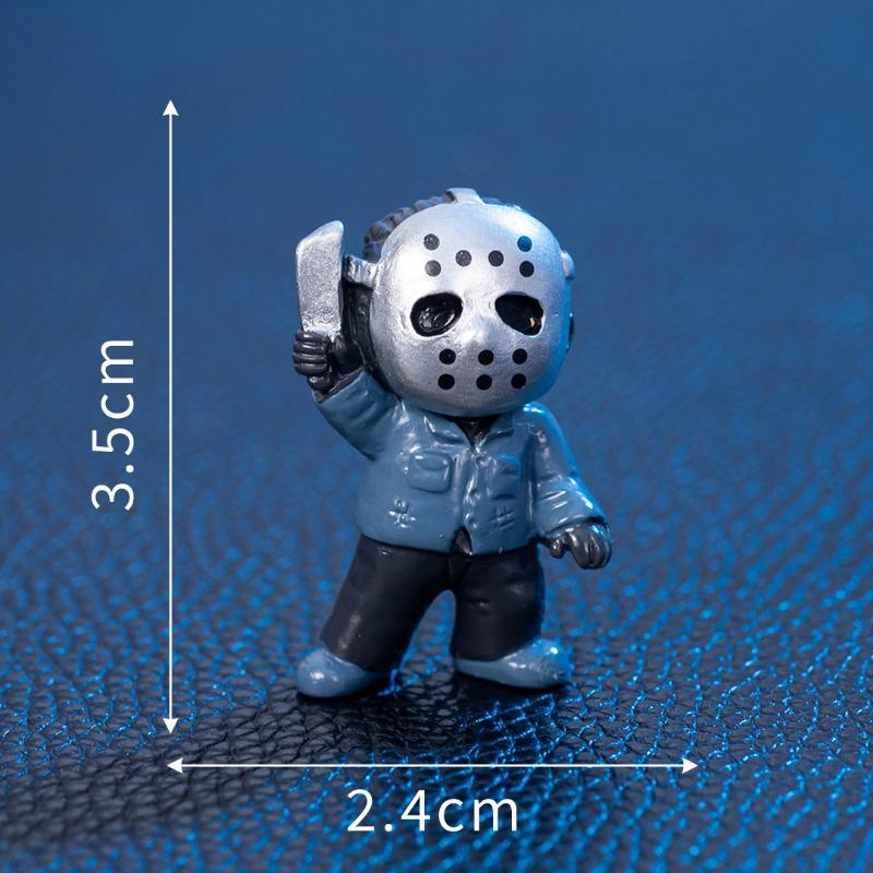 Halloween movie character death jason skeleton man resin crafts horror atmosphere tabletop knickknacks