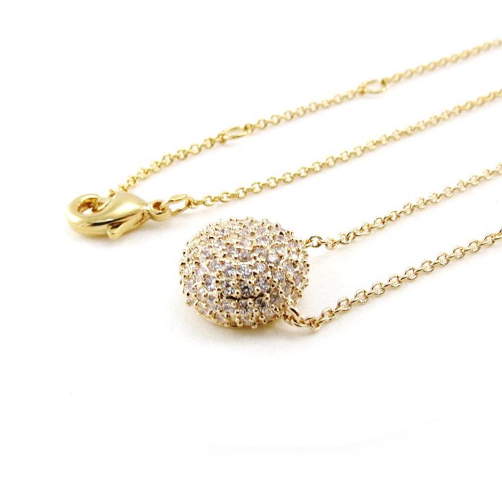 Les Trésors De Lily [J0155] - Gold-Plated Necklace 'Sissi' White Gold - 10 Mm