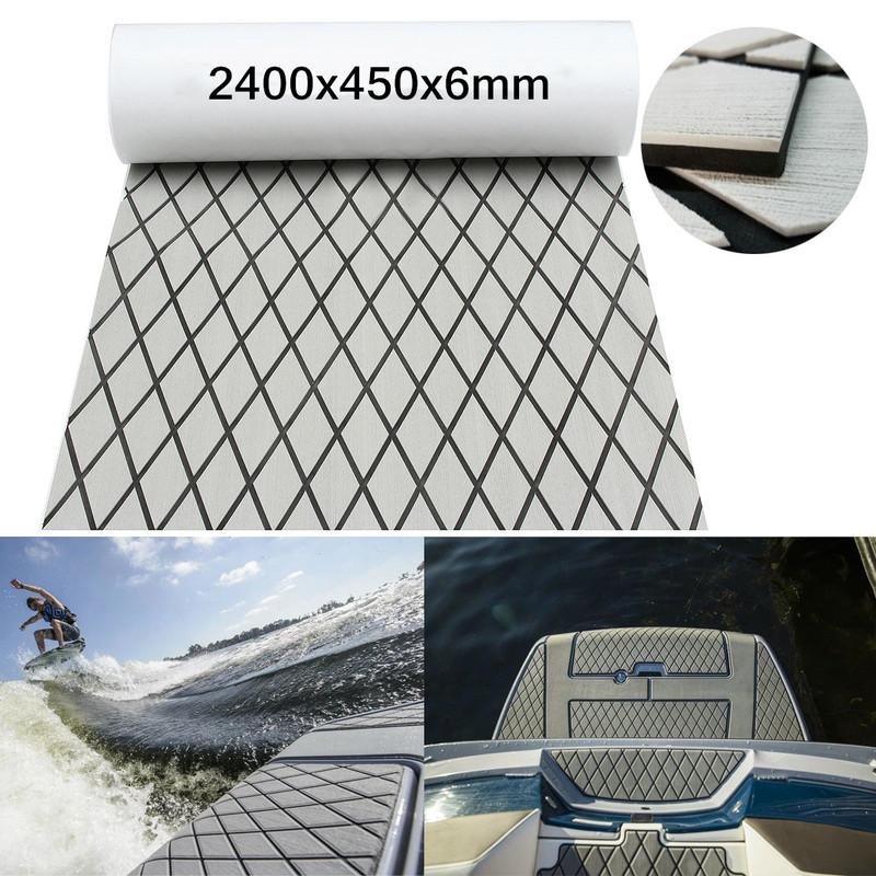 2400x450mm EVA Foam Floor Mat for Marine Boat Yacht RV Self Adhesive Foam Teak Deck Sheet Boat Synthetic Foam Floor Mat Carpet