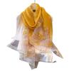 New Silk Wool Embroidered Scarf Spring and Summer Decorative Shawl Flower Embroidered Silk Scarf Blended Scarf