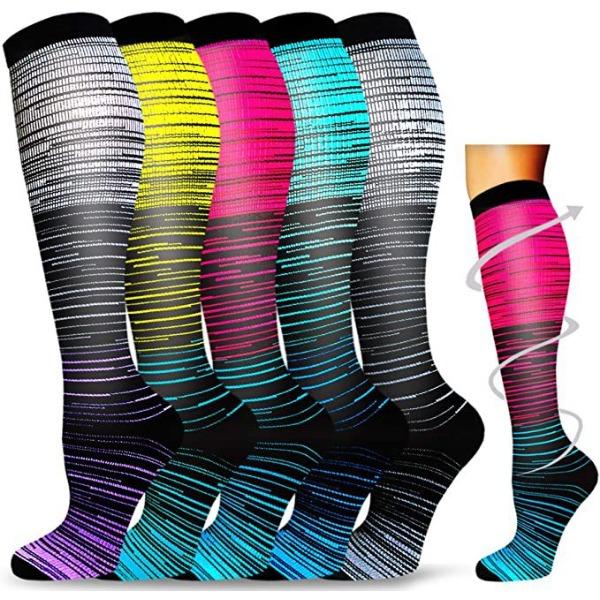 Drucksocken Damen Herbst Bein Kompressionssocken Strümpfe Europäische und Amerikanische Wadenstrümpfe Yoga-Socken