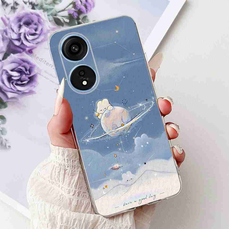 For Oppo A1 Pro 5G 6.7" Case Fashion Flower Painting Soft Silicone TPU Back Cover For Oppo A1 Pro a1 Pro PHQ110 Cases Bumper