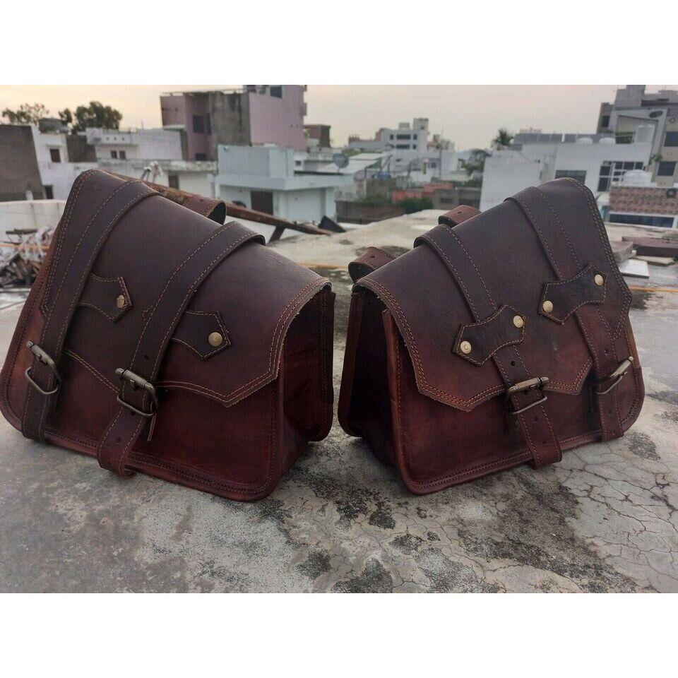 Motocyklové sedlové brašny z kozí kůže Sedlová brašna Zavazadlová taška Pro Sportster