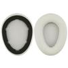 Geekria QuickFit Ear Pads Compatible with JLab JBuds Lux ANC Wireless Ear Cups Headphones, Pads/Ear (Protein Leather/Cloud White)