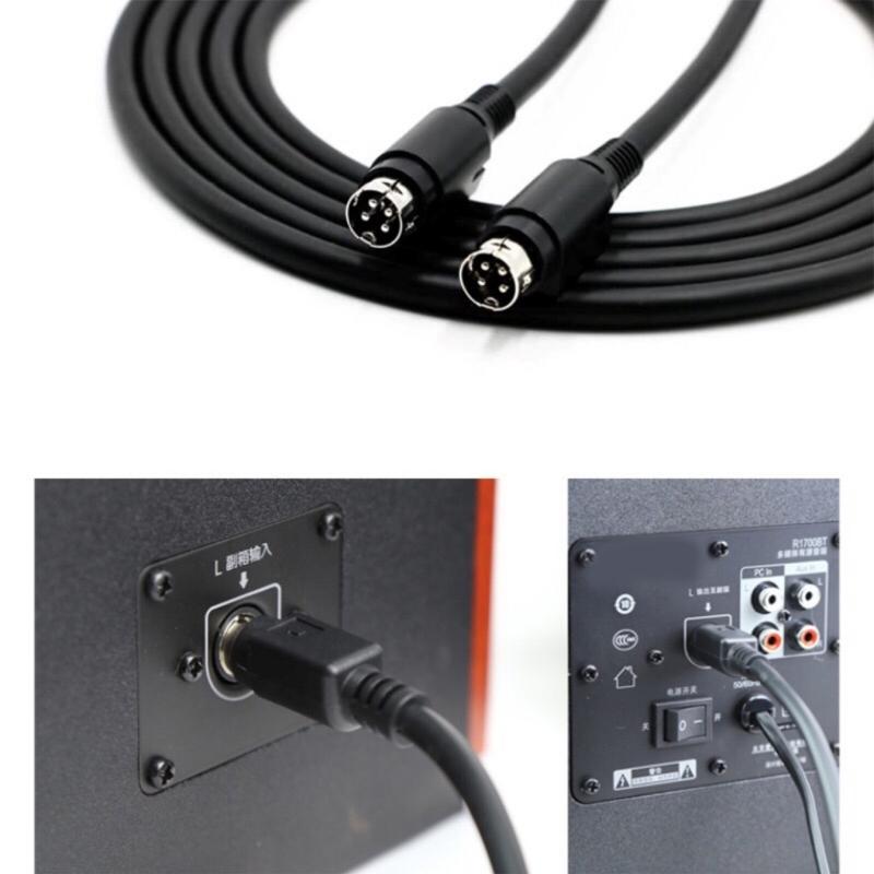 4Pin Male Connectors Cable for R1700BTR1600TIII Speaker Shielded 4Pin Male Cable Excellent Signal Transmission Wire